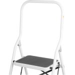 Festőlétra, Strend Pro LFT160, 4 fokos, 92 cm, fehér, acél, csúszásgátlós, összecsukható