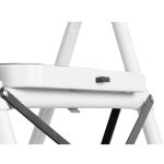 Festőlétra, Strend Pro LFT160, 4 fokos, 92 cm, fehér, acél, csúszásgátlós, összecsukható