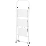 Fellépő, Strend Pro LFD130, 3 fokos, 113,5 cm, fehér, acél, csúszásgátlós, stabil lábú