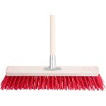 Útseprű, Strend Pro InDust, 30 cm, nyéllel, kültéri burkolathoz, felületkímélő, járdához, térkőhöz