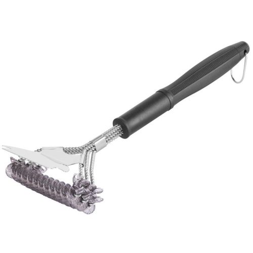 Strend Pro Gril kefe acéldróttal, kaparóval - 41,5x16x8,8 cm