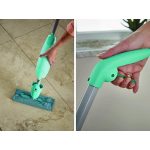 Felmosó, Leifheit Picospray, fehér/zöld, 26 cm széles, 0,8 liter tartály, permetezős forgó fejjel és levehető tartállyal, nedvességre érzékeny padlókhoz is