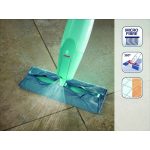 Felmosó, Leifheit Picospray, fehér/zöld, 26 cm széles, 0,8 liter tartály, permetezős forgó fejjel és levehető tartállyal, nedvességre érzékeny padlókhoz is