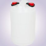 Élelmiszeripari hordó, J. P. Plast JPP-D, fehér, 50 l, 2 fogantyúval, kétnyílású, HDPE műanyag, UN minősítésű