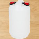 Élelmiszeripari hordó, J. P. Plast JPP-D, fehér, 50 l, 2 fogantyúval, kétnyílású, HDPE műanyag, UN minősítésű