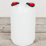 Élelmiszeripari hordó, J. P. Plast JPP-D, fehér, 50 l, 2 fogantyúval, kétnyílású, HDPE műanyag, UN minősítésű