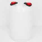 Élelmiszeripari hordó, J. P. Plast JPP-D, fehér, 50 l, 2 fogantyúval, kétnyílású, HDPE műanyag, UN minősítésű