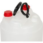 Élelmiszeripari hordó, J. P. Plast JPP-D, fehér, 50 l, 2 fogantyúval, kétnyílású, HDPE műanyag, UN minősítésű