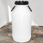 Élelmiszeripari hordó, J. P. Plast KOSH-30, fehér, 30 l, nyílás átmérő: 14,5 cm, HDPE műanyag