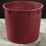 Élelmiszeripari hordó, ICS P150232, bordó, 230 l, átmérő: 85 cm, magasság: 55 cm, fedél nélkül