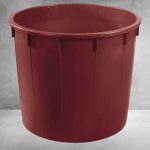 Élelmiszeripari hordó, ICS P150502, bordó, 500 l, átmérő: 104 cm, magasság: 82 cm, fedél nélkül