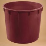 Élelmiszeripari hordó, ICS P150502, bordó, 500 l, átmérő: 104 cm, magasság: 82 cm, fedél nélkül