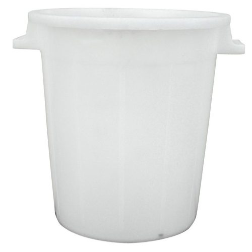 Élelmiszeripari hordó, ICS P480100B, fehér, 100 l, átmérő: 53 cm, magasság: 66 cm, 2 fogantyúval, fedél nélkül