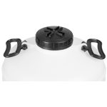 Élelmiszeripari hordó, Strend Pro Garden Pannon Fermet, fehér/fekete, 50 l, nyílás átmérő: 15 cm, 2 fogantyúval, HDPE műanyag