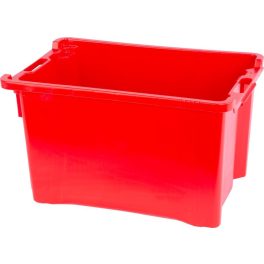   Gyümölcstartó láda, Ics M400000, piros, 40 literes, 56 x 35 x 31 cm, élelmiszeripari, műanyag, lefedhető
