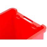 Gyümölcstartó láda, Ics M400000, piros, 40 literes, 56 x 35 x 31 cm, élelmiszeripari, műanyag, lefedhető