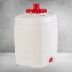 Élelmiszeripari hordó, ICS Demetra n2, fehér, 20 l, átmérő: 12 cm, magasság: 42 cm, kifolyószeleppel, fogantyúval, MOCA EU