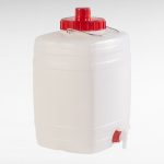 Élelmiszeripari hordó, ICS Demetra n2, fehér, 20 l, átmérő: 12 cm, magasság: 42 cm, kifolyószeleppel, fogantyúval, MOCA EU