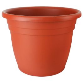   Műanyag virágcserép, Ics Thea, terrakotta, átmérő: 40 cm, magasság: 32 cm, enyhén kúpos, 10 l, kerek