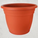 Műanyag virágcserép, Ics Thea, terrakotta, átmérő: 65 cm, magasság: 47 cm, enyhén kúpos, 80 l, kerek