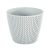 Műanyag virágcserép, Prosperplast Splofy, fehér, átmérő: 29,5 cm, magasság: 24,9 cm, kötött mintázat, 11,5 l, kerek