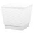 Rattan virágcserép, Prosperplast Rato Square 250, fehér, 25 x 25 cm, magasság: 22 cm, alátéttel, 8,2 l, rattan hatású, négyzetes