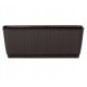 Rattan virágláda, Prosperplast Ratolla P, barna, 49,2 x 17,2 cm, magasság: 17,4 cm, alátéttel, 12 l, rattan hatású