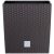 Rattan virágcserép, Prosperplast Rato Low 400, barna, 40 x 40 cm, magasság: 40,8 cm, betéttel, 37 / 64 l, rattan hatású, négyzetes, alacsony kivitel