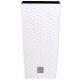 Rattan virágcserép, Prosperplast Rato Square 225, fehér, 22,5 x 22,5 cm, magasság: 42,1 cm, betéttel, 8 / 16,3 l, rattan hatású, négyzetes
