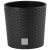 Rattan virágcserép, Prosperplast Rato Round 300, sötétbarna, átmérő: 30 cm, magasság: 27 cm, betéttel, 15 / 15,3 l, rattan hatású, kerek