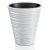 Műanyag virágcserép, Prosperplast Sand 350, fehér, átmérő: 34,5 cm, magasság: 38,5 cm, betéttel, 11 / 21 l, hullámmintás, kerek