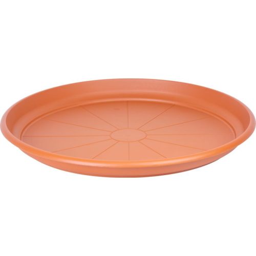Virágcserép alátét, Ics Erica, terrakotta, átmérő: 80 cm, 7,3 cm magas perem, műanyag, kerek
