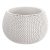 Műanyag virágcserép, Prosperplast Splofy Bowl, fehér, átmérő: 29 cm, magasság: 19,5 cm, tál alakú, betéttel, 3,9 l, kerek