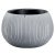 Műanyag virágcserép, Prosperplast Beton, szürke, átmérő:  19 cm, magasság: 20 cm, bordázott, 8 l, betonhatású, kerek