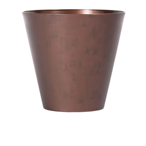 Műanyag virágcserép, Prosperplast Tubus Corten, réz, átmérő: 40 cm, magasság: 37,3 cm, ipari stílusú, 28,5 l, kerek
