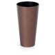 Műanyag virágcserép, Prosperplast Tubus Slim Corten, réz, átmérő: 25 cm, magasság: 47,6 cm, betéttel, 7,5 / 15,5 l, rézhatású, kerek