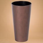 Műanyag virágcserép, Prosperplast Tubus Slim Corten, réz, átmérő: 40 cm, magasság: 76,2 cm, betéttel, 35 / 64 l, rézhatású, kerek