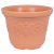 Műanyag virágcserép, Prosperplast Sunny, terrakotta, átmérő: 57 cm, magasság: 43,5 cm, napraforgó minta, 60 l, kerek