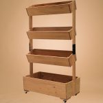 Fa virágláda, Strend Pro, 85 x 45 x 147 cm, 4 szintes, kerekekkel