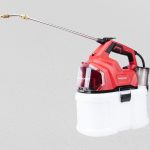 Akkumulátoros permetező, Worcraft CBS-S20Li-8L ShareSYS, 8 liter, piros, teleszkópos szórókarral, vállpántos, hosszú üzemidejű