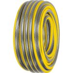 Kerti locsolótömlő, Strend Pro Garden Anti-torsion Plus, sárga/szürke, 1/2", 10 m, 30 bar, többrétegű PVC, UV-álló, csavarodásmentes