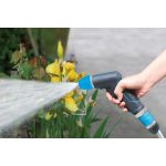 Kerti locsolópisztoly, Aquacraft 750050 Prémium Jet, fekete/kék, 2 funkciós, állítható vízáram, fémházas