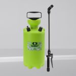 Vállra akasztható permetező, Dimartino Garden 7, 7,05 liter, zöld, kézi pumpás mechanikus, nyomásjelzős biztonsági szeleppel, háromrétegű tömlővel