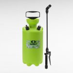 Vállra akasztható permetező, Dimartino Garden 7, 7,05 liter, zöld, kézi pumpás mechanikus, nyomásjelzős biztonsági szeleppel, háromrétegű tömlővel
