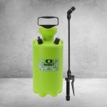 Vállra akasztható permetező, Dimartino Garden 7, 7,05 liter, zöld, kézi pumpás mechanikus, nyomásjelzős biztonsági szeleppel, háromrétegű tömlővel