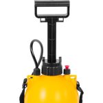 Vállra akasztható permetező, Strend Pro Kingjet Q, 5 liter, sárga, állítható fúvókával, folyadékszivárgás elleni védelemmel, kényelmes vállpánttal