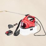 Akkumulátoros permetező, Worcraft CBS-S20Li-5L ShareSYS, 5 l, piros-fekete-fehér, 20 V, 2 Ah Li-Ion, kézi, sárgaréz fúvóka, akkumulátorral és töltővel