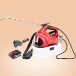 Akkumulátoros permetező, Worcraft CBS-S20Li-5L ShareSYS, 5 l, piros-fekete-fehér, 20 V, 2 Ah Li-Ion, kézi, sárgaréz fúvóka, akkumulátorral és töltővel