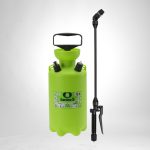 Vállra akasztható permetező, Dimartino Garden 5 permetező, 5,65 liter, zöld, kézi pumpás mechanikus, nyomásjelzős biztonsági szeleppel, háromrétegű tömlővel