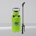 Vállra akasztható permetező, Dimartino Garden 5 permetező, 5,65 liter, zöld, kézi pumpás mechanikus, nyomásjelzős biztonsági szeleppel, háromrétegű tömlővel